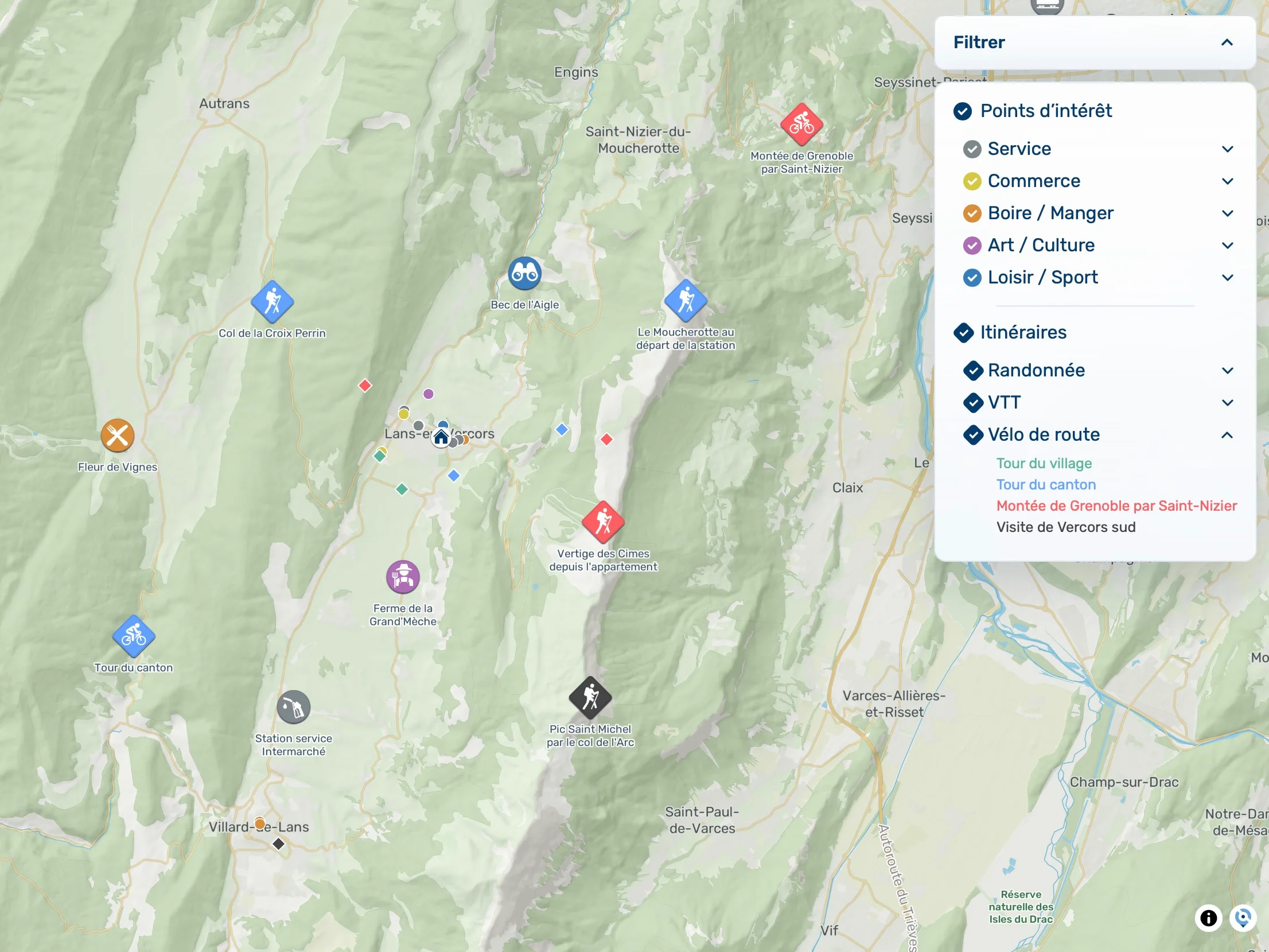 Exemple de carte Spotsonmap